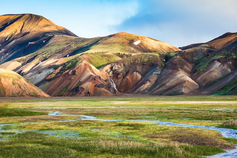 Landmannalaugar, Island Nahaufnahme der Kraterlandschaft bei Landmannalaugar in Island.