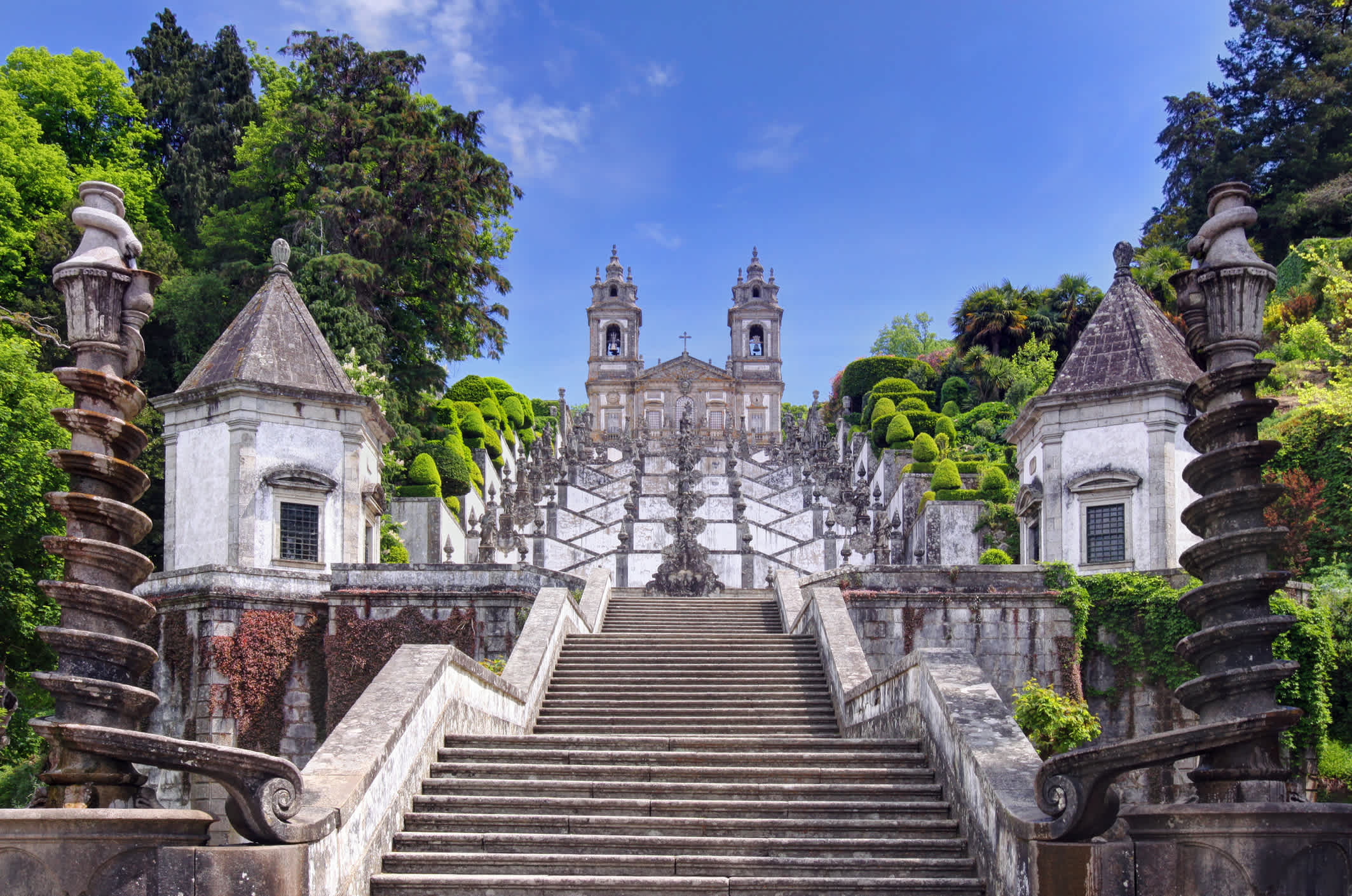 L'escalier de l'église de Bom Jesus à Braga, Portugal