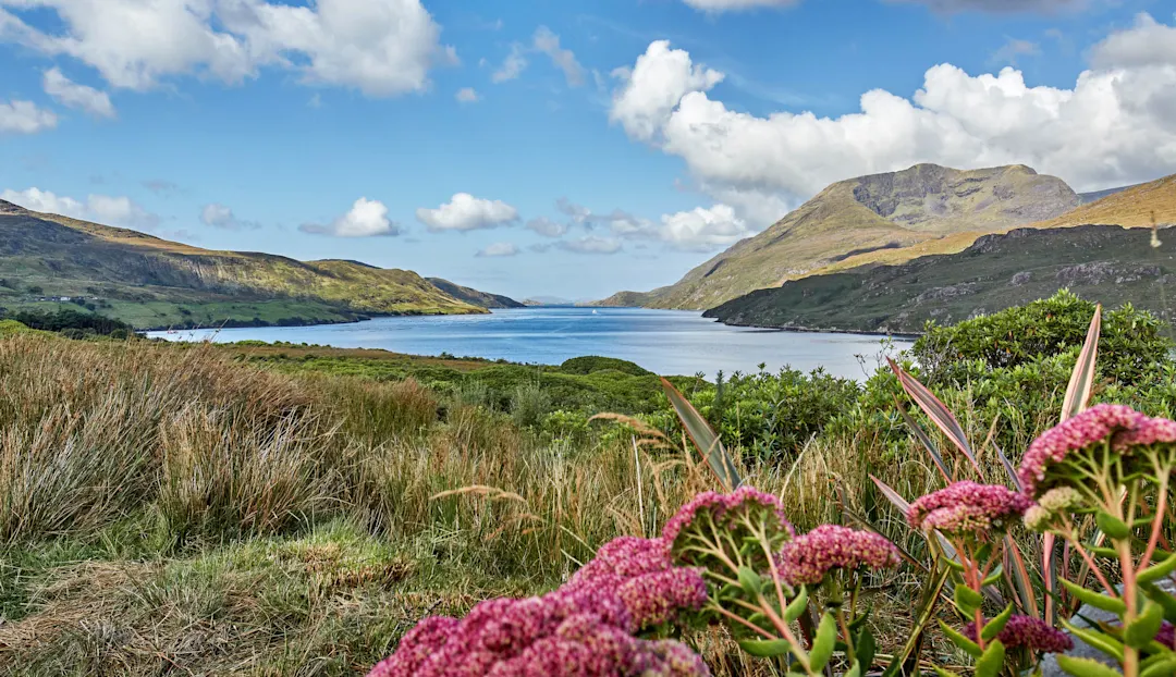 Fjordlandschaft des Hafens von Killary, Connemara, Irland.