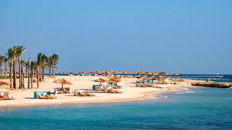 Der Ferienort Port Ghalib am Roten Meer in Ägypten

