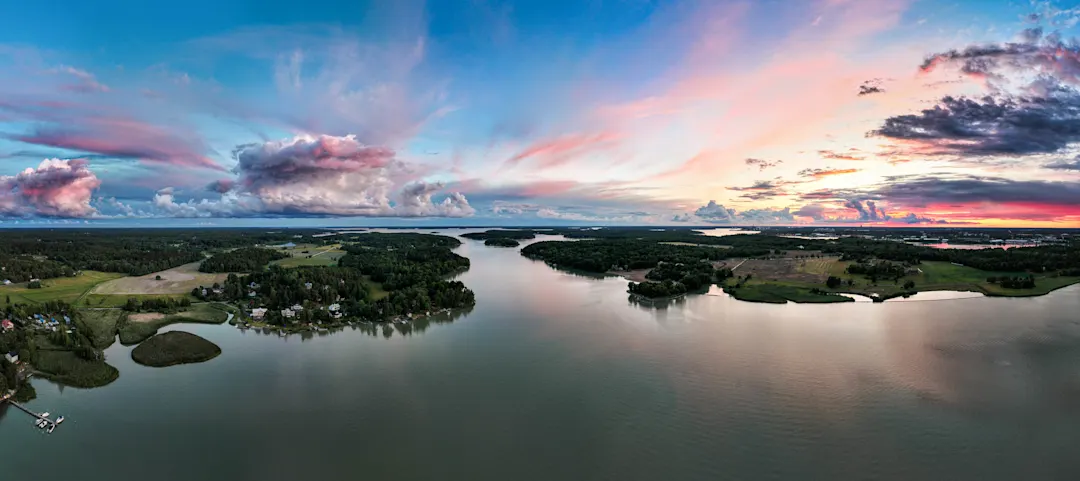 Turku, Inselgruppe, Finnland, Ostsee, Sonnenuntergang
