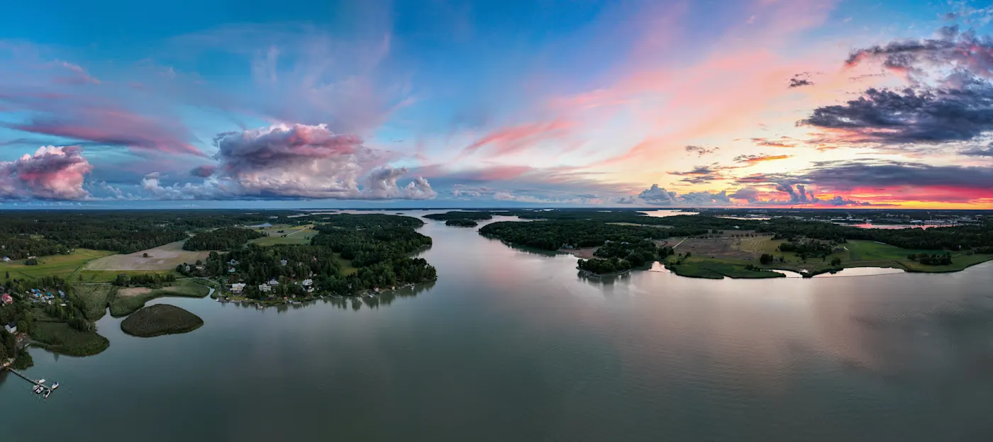 Turku, Inselgruppe, Finnland, Ostsee, Sonnenuntergang Turku, Inselgruppe, Finnland, Ostsee, Sonnenuntergang