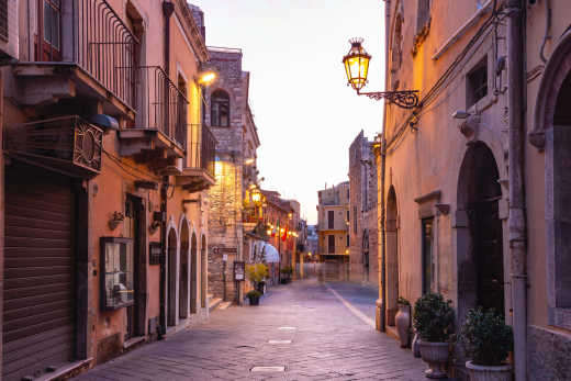 Corso Umberto - promenade during a holiday in Taormina
