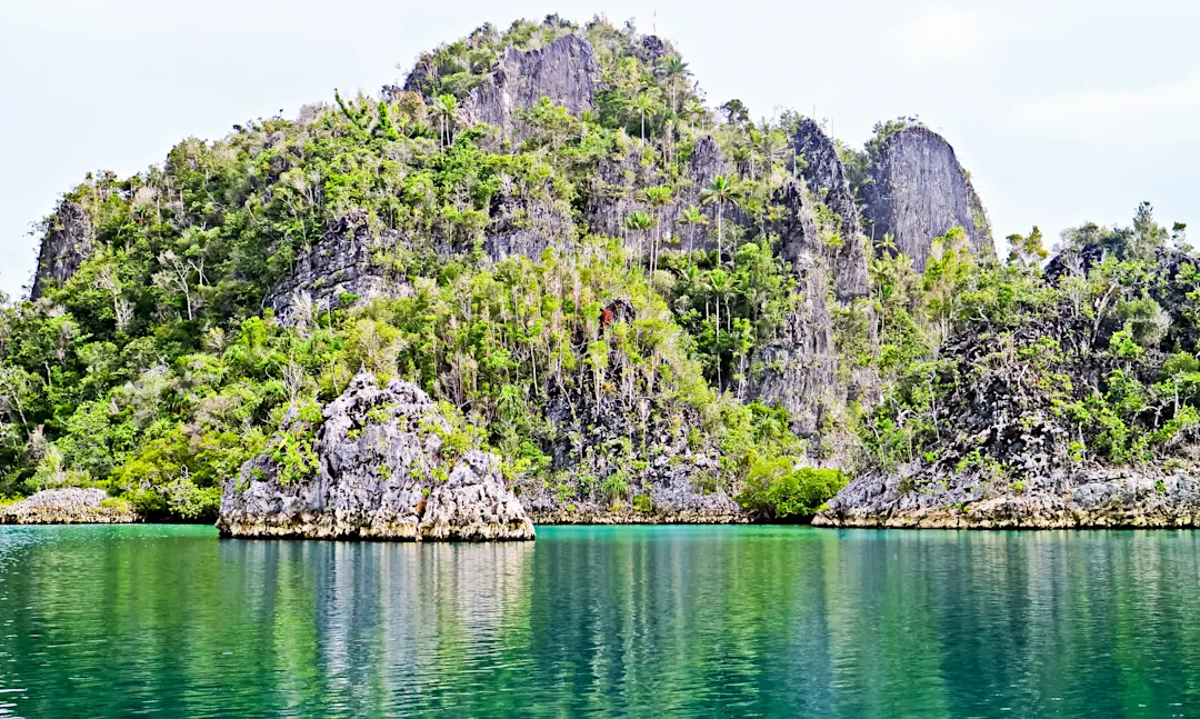 Pianemo, Papua, Indonesien Aufnahme eines Felsen der Insel Pianemo