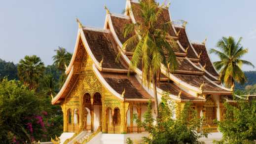 Temple Wat Ho Pha Bang in Luang Probang Laos
