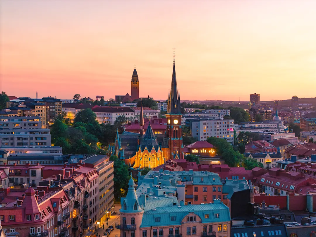 Göteborg, Stadtsilhouette, Europa - Kontinent, Nacht, Abenddämmerung