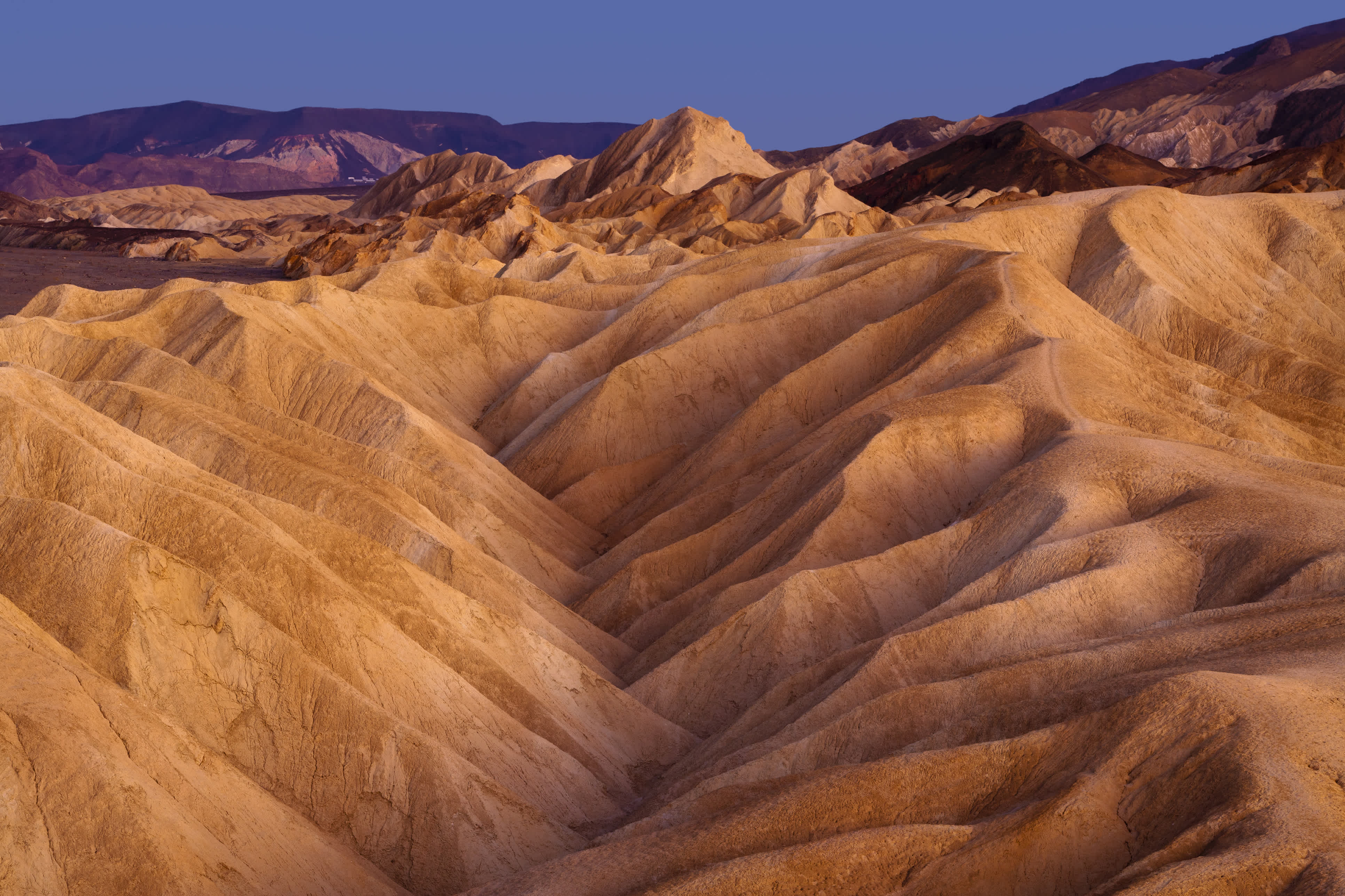 Crêtes de Zabriskie Point à Death Valley en Californie