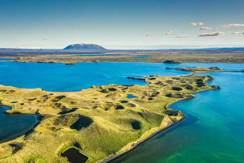 L'impressionnant lac Mývatn en Islande