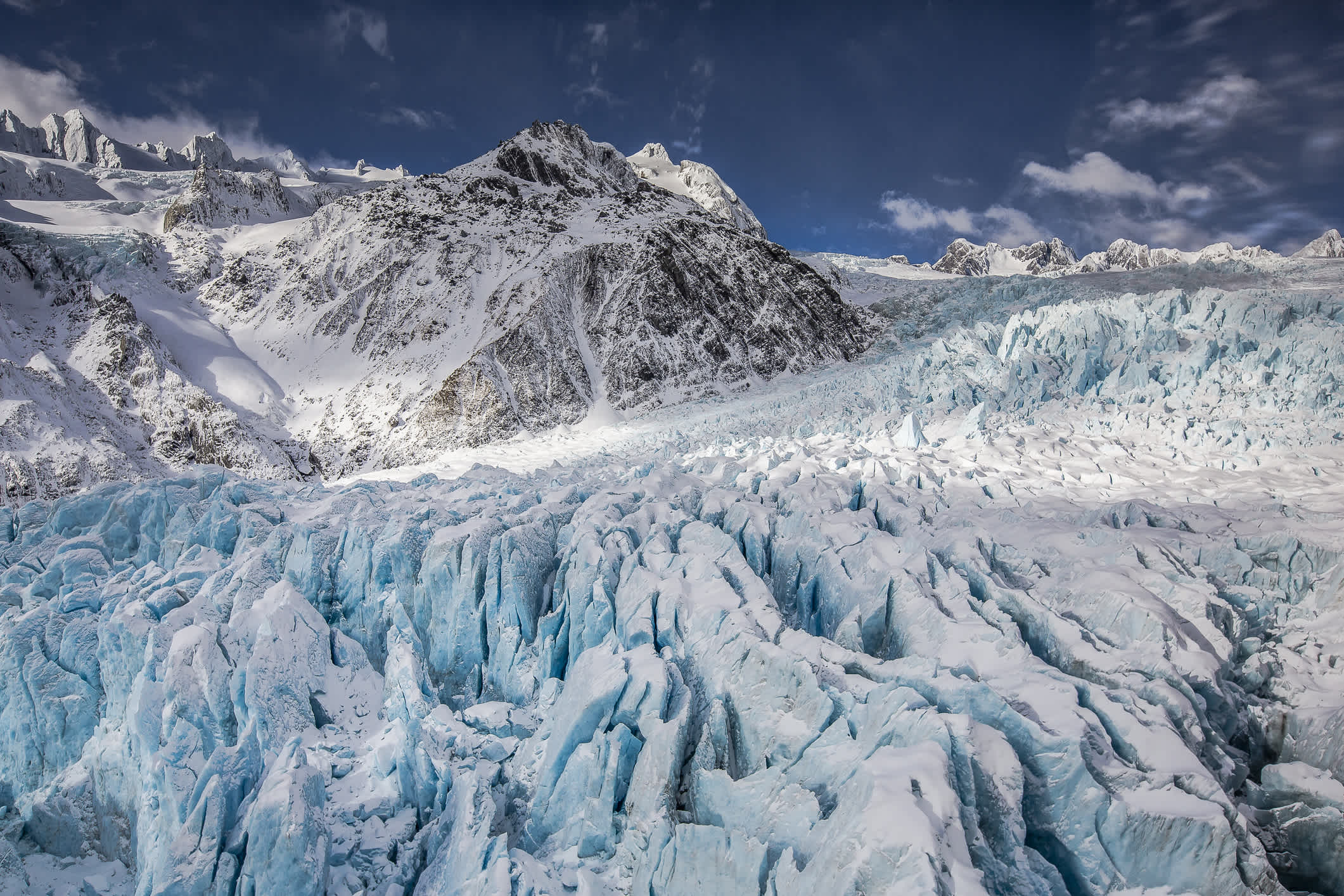 Der Franz Josef Glacier auf der Südinsel Neuseelands an der Westküste.