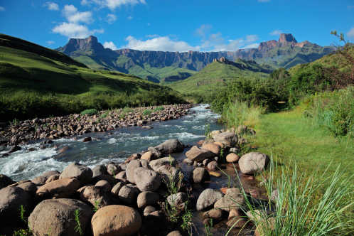 De Drakensberg in het Royal Natal National Park in Zuid-Afrika