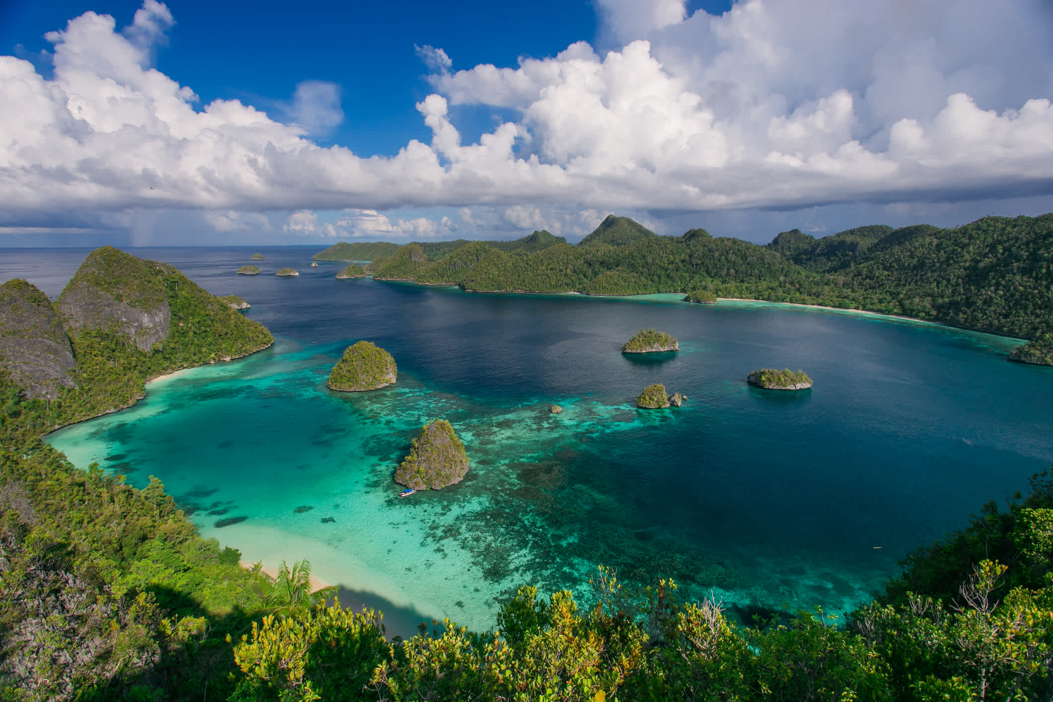 Aufnahme von Inselgruppen Papuas