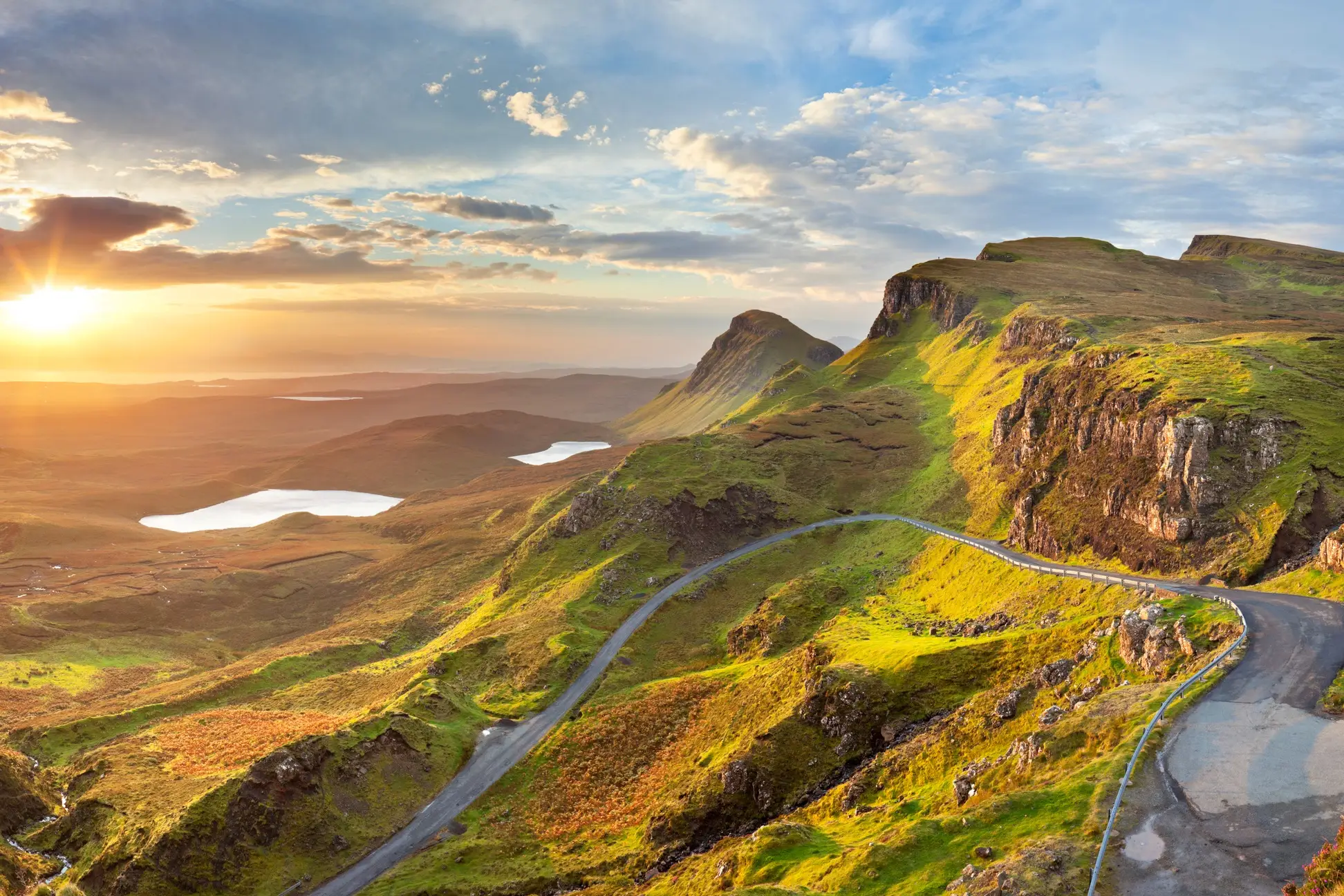 Schottland, Isle of Skye, Roadtrip Sunris'at Quiraing, Isle of Skye, Schottland