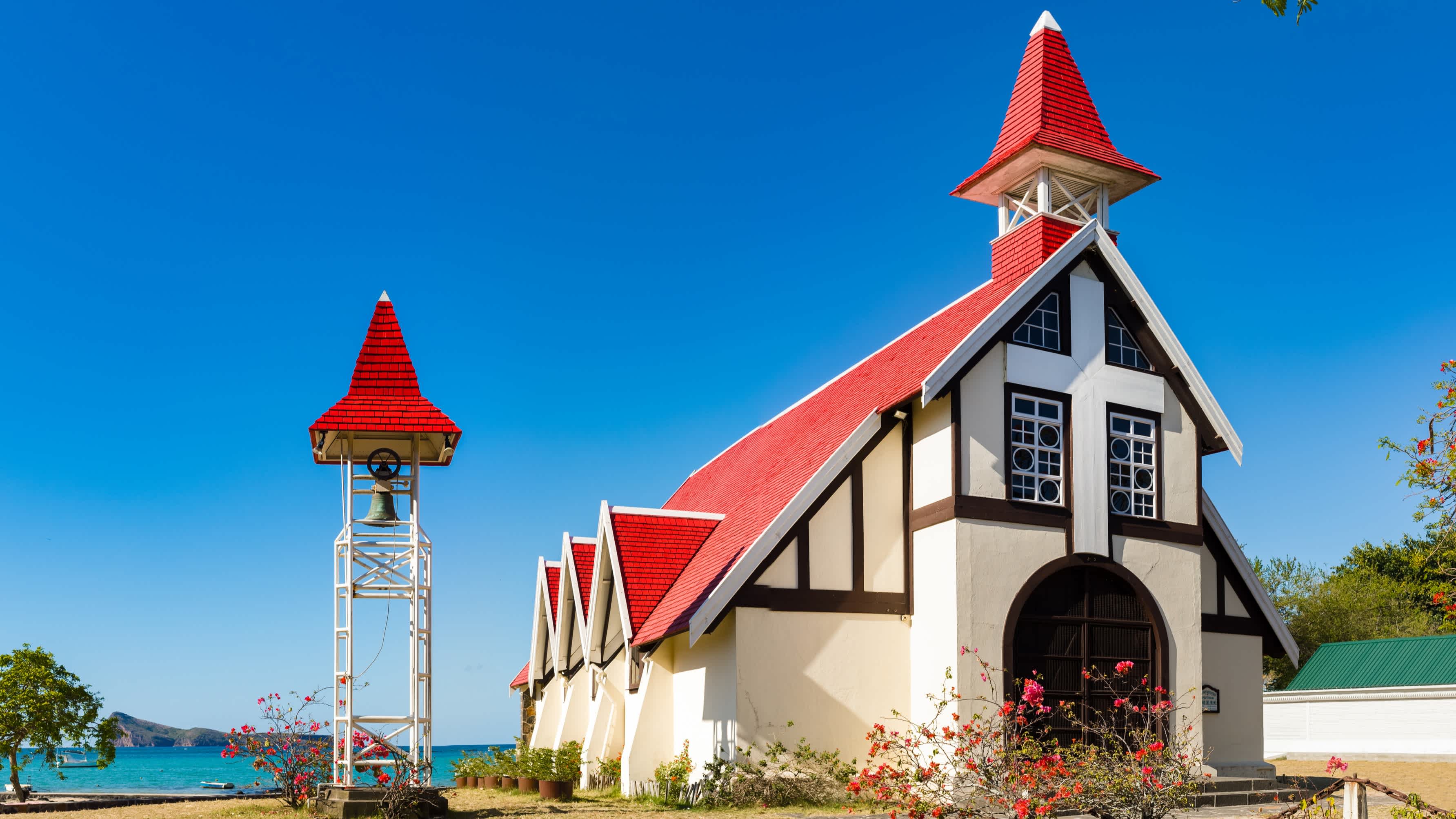 Kerk Notre Dame Auxiliatrice aan de Cap Malheureux van Mauritius
