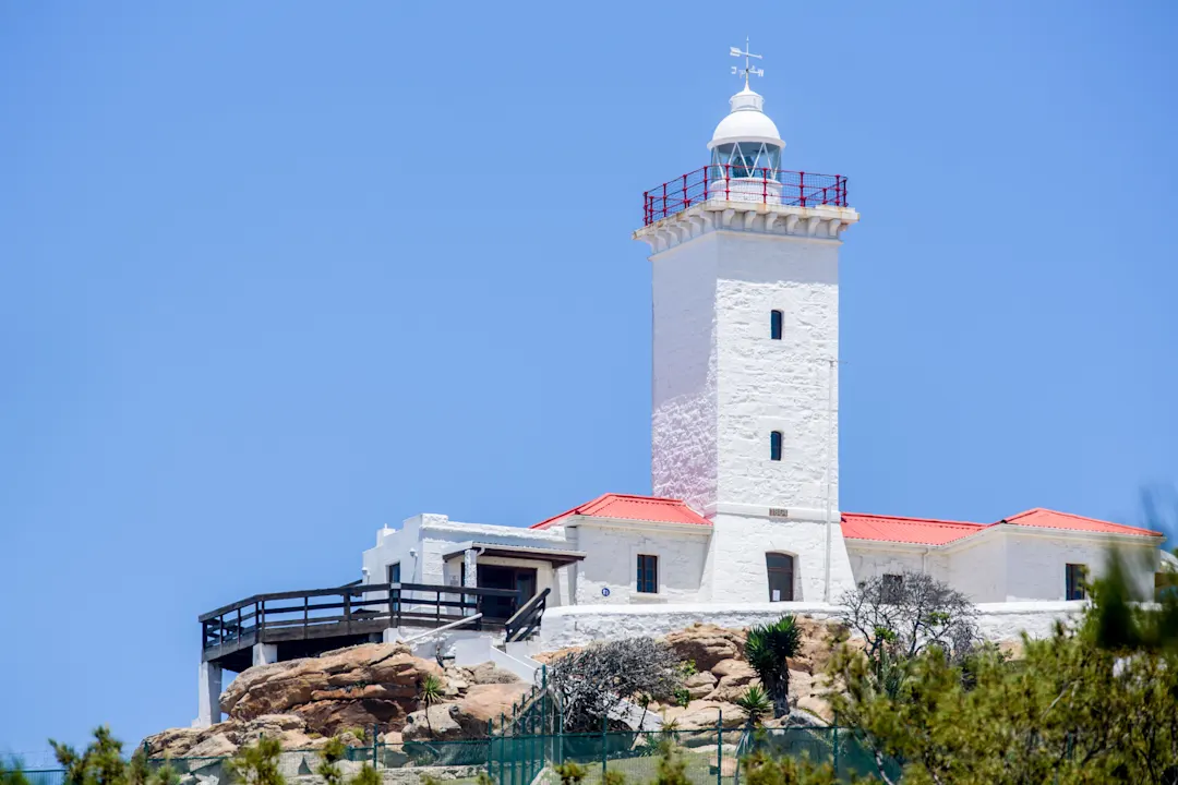 Südafrika, Mossel Bay, St. Blaize Cape St. Blaize Leuchtturm in Mossel Bay, Südafrika.