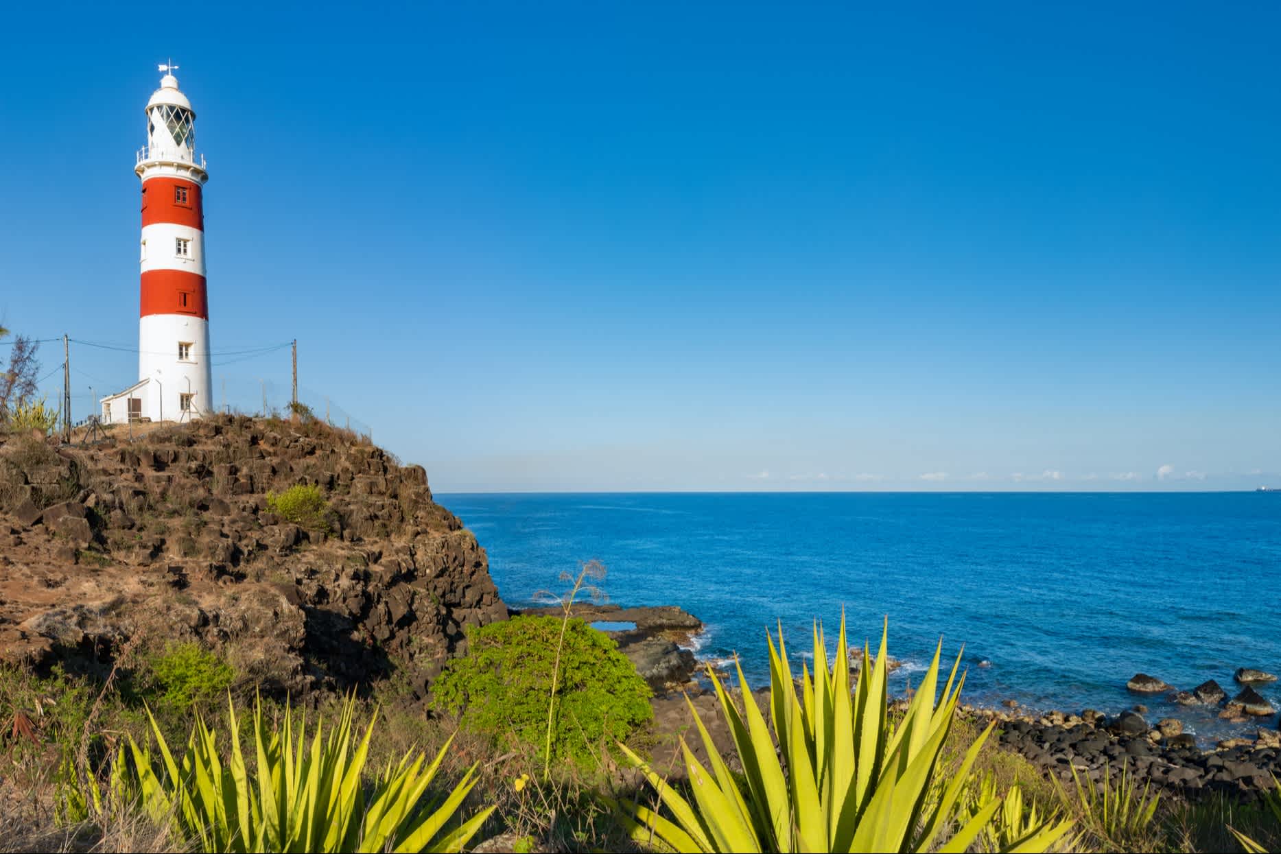 Section de la côte et phare