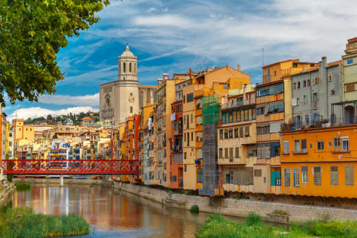 Die Altstadt von Girona in Spanien
