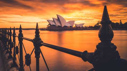 Sunset at the Sydney Opera House