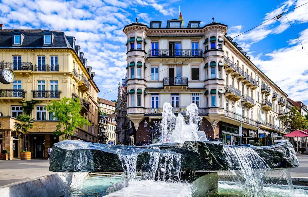 Old town of baden-baden in germany
