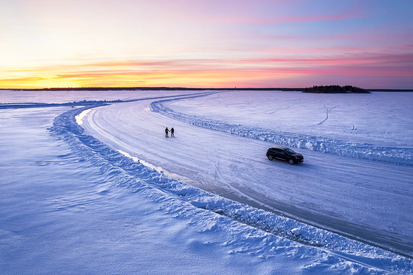Lulea, Eis, Schwedisch-Lappland, Fahren, Auto Lulea, Eis, Schwedisch-Lappland, Fahren, Auto