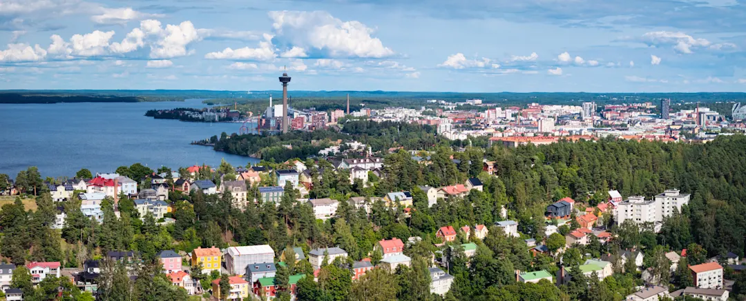Finnland, Tampere, Sommer, Wohnhaus, Anhöhe

