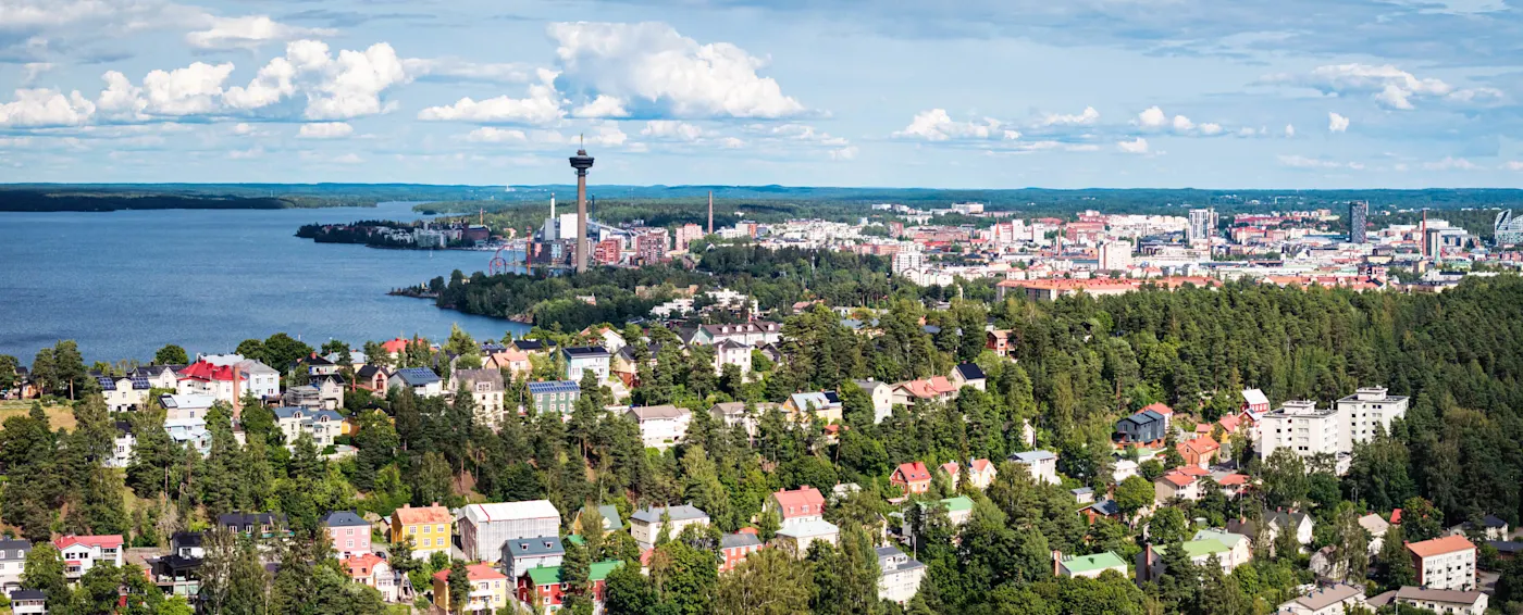 Finnland, Tampere, Sommer, Wohnhaus, Anhöhe

