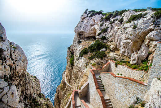 Treppe zur Neptungrotte, in der Nähe von Alghero