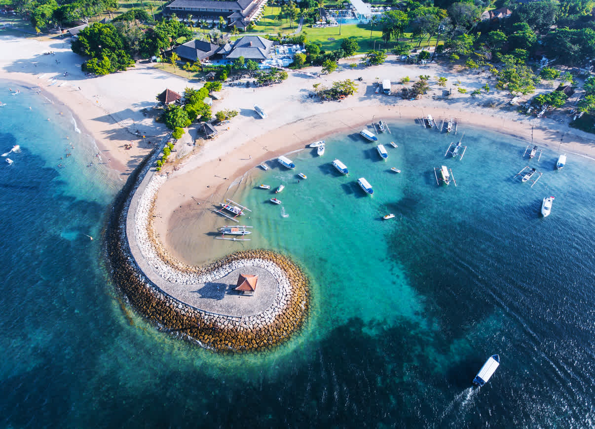 Sanur à Bali avec sa plage légendaire