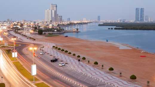 Corniche in der Stadt Ra's al-Chaima, Vereinigte Arabische Emirate