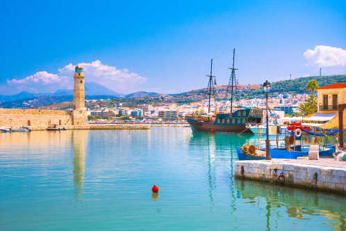 Alter venezianischer Hafen von Rethimno, Kreta, Griechenland