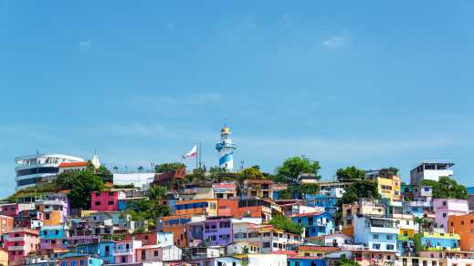 La colline de Santa Ana avec ses maisons colorées à Guayaquil en Équateur