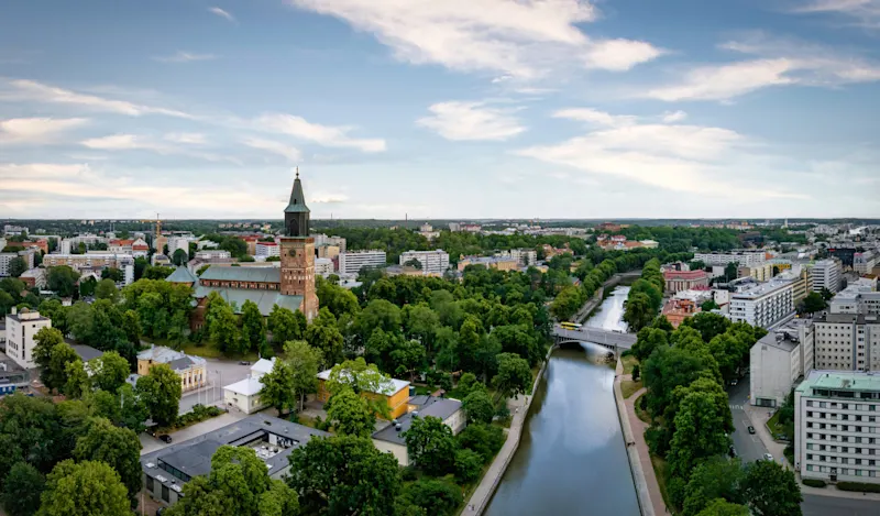 Turku, Finnland, Stadt, Luftaufnahme, Sommer Turku, Finnland, Stadt, Luftaufnahme, Sommer