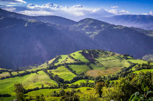 Paysage andin près de Riobamba, en Équateur