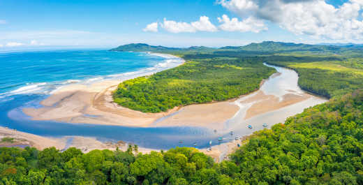 Tamarindo Strand und Mündung, Guanacaste, Costa Rica