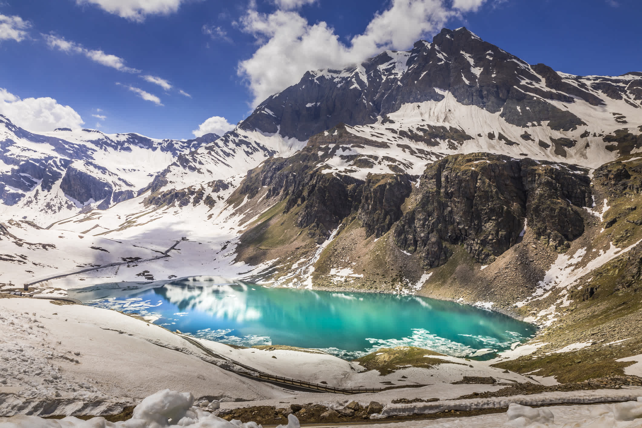 Der Schneelandschaft von Gran Paradiso Nationalpark, Piemont, Italien

