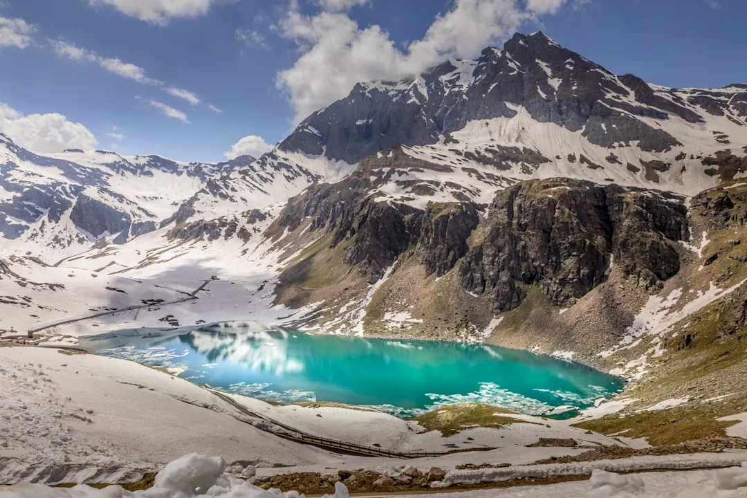 Der Schneelandschaft von Gran Paradiso Nationalpark, Piemont, Italien

