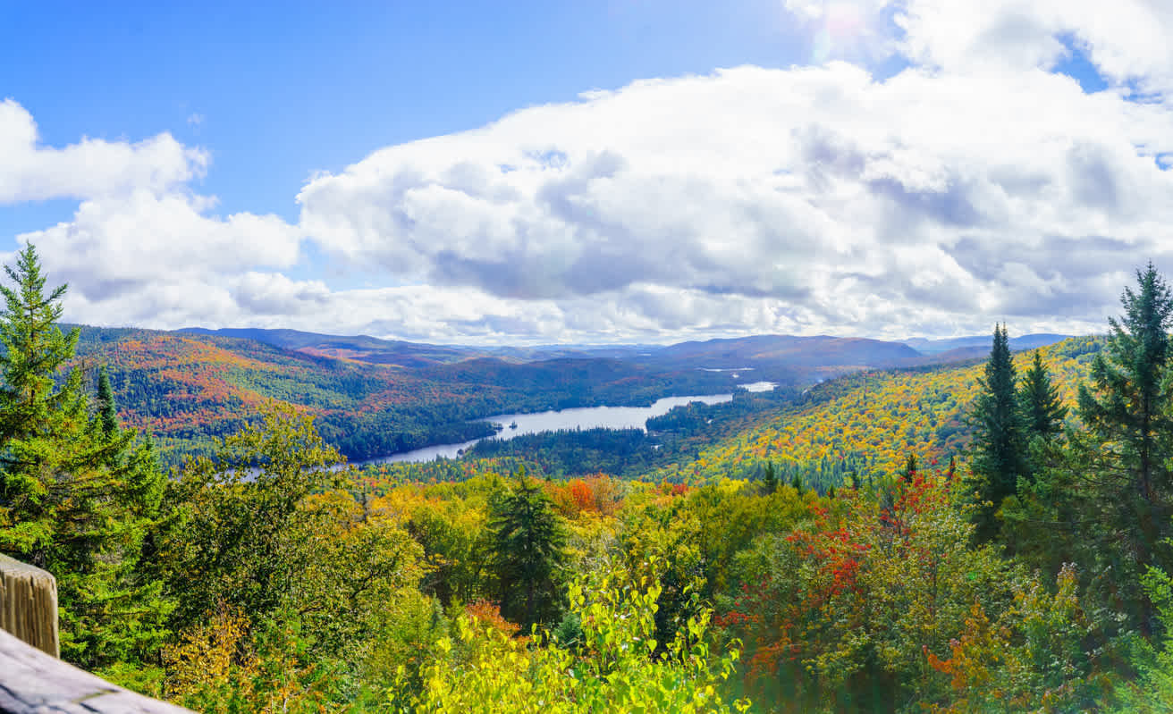 Enjoy sporty hikes in the La Pimbina Valley of Mont Tremblant National Park during your Quebec Vacation.