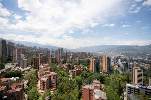 Schöne Aussicht auf die Stadt Medellin, Kolumbien