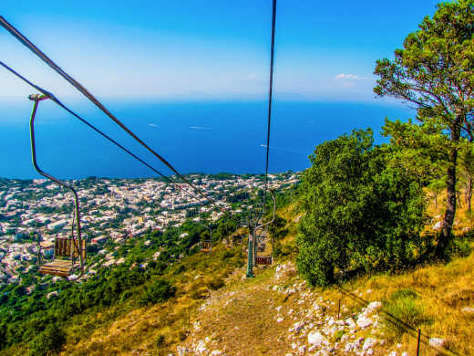 Sessellift auf Monte Solaro, Capri, Italie