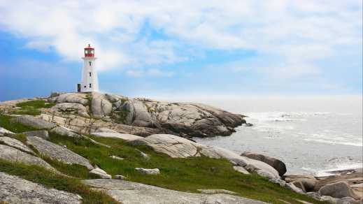 Leuchtturm Peggy's Cove, Nova Scotia, Kanada.