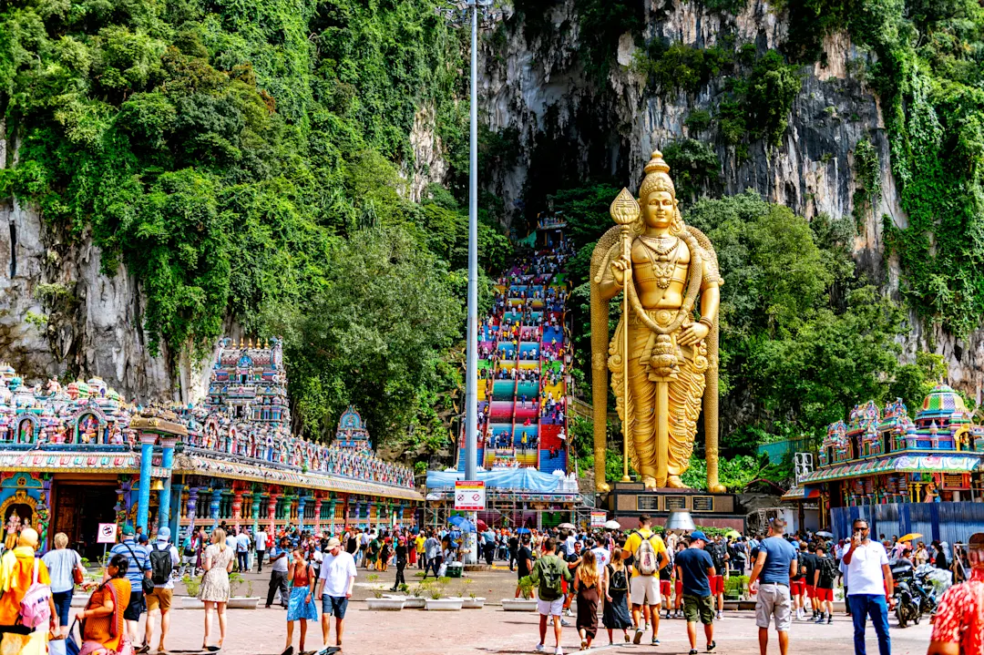 Shiva-Statue, Batu-Höhlen in Kuala Lumpur, Malaysia.

