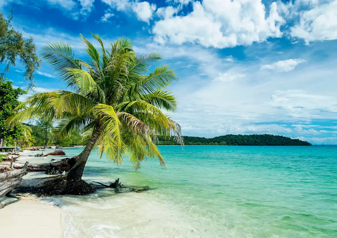 Kambodscha Koh Rong Island Strand Einsamer Strand auf Koh Rong Island Kambodscha