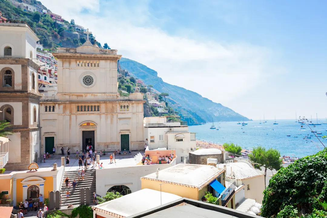 Italien, Amalfiküste, Positano Kirche Santa Maria Assunta in Positano, Amalfiküste, Italien