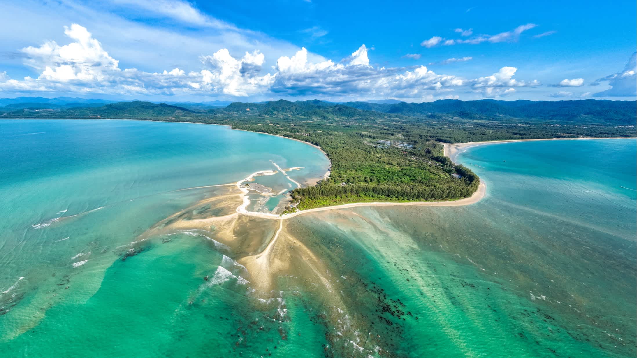 Luftaufnahme des Pakarang Kaps in Khao Lak, Thailand.