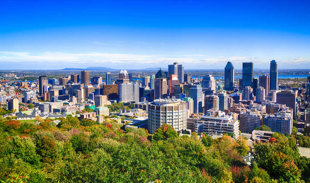 Blick auf Montreal vom Mount Royal, Qubec, Kanada.