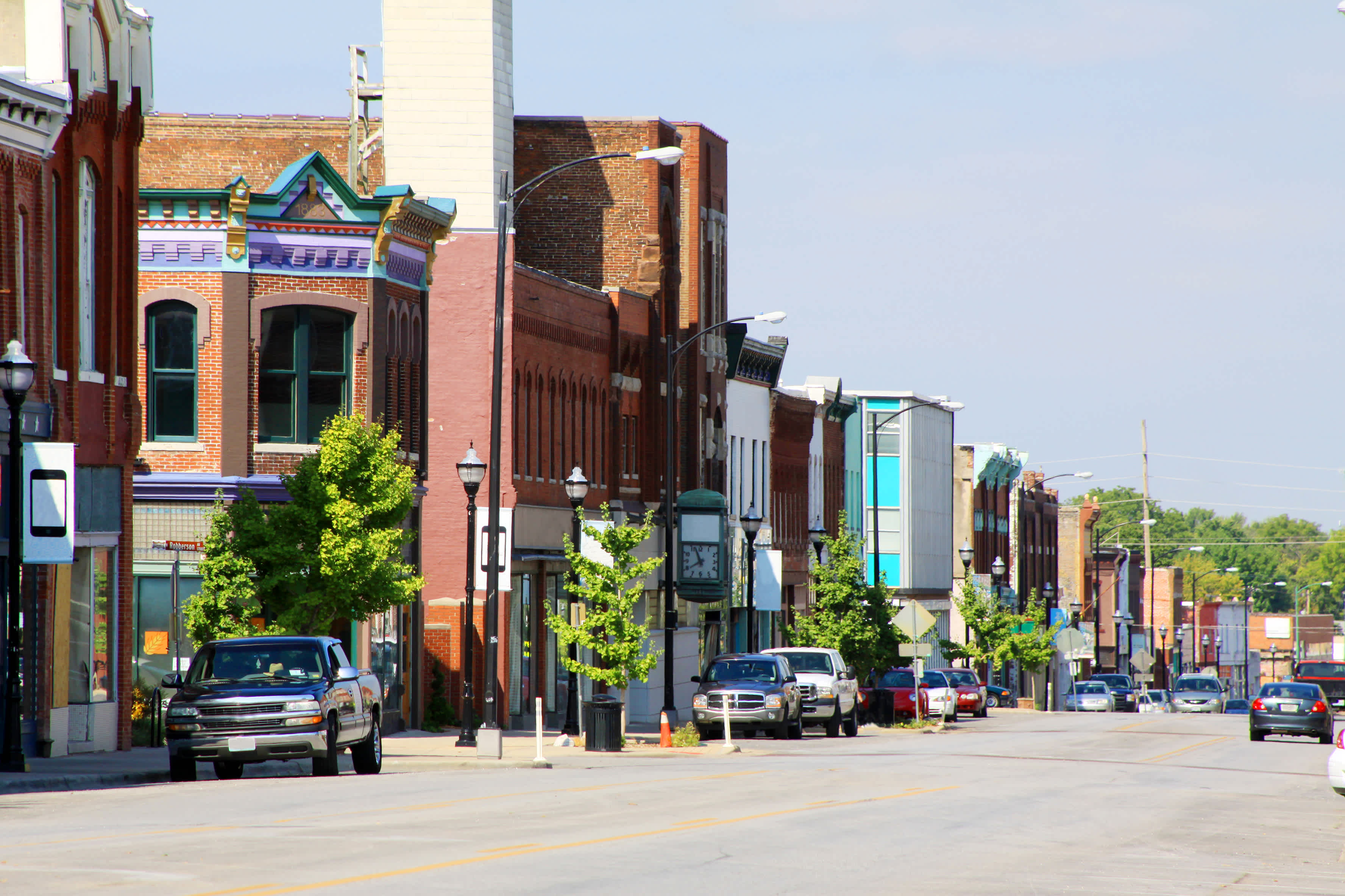 Historisches Stadtzentrum von Springfield, Missouri, USA.
