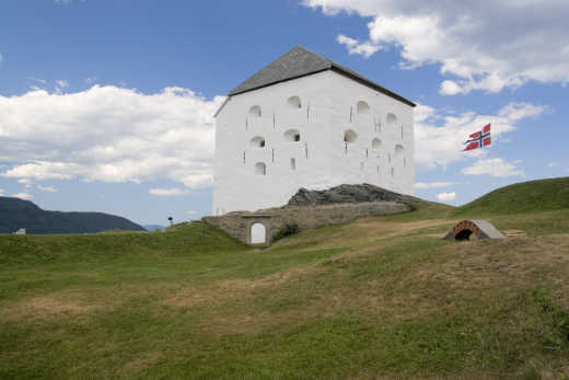 Blick auf den Kristiansen Festung in Trondheim, Norwegen. 