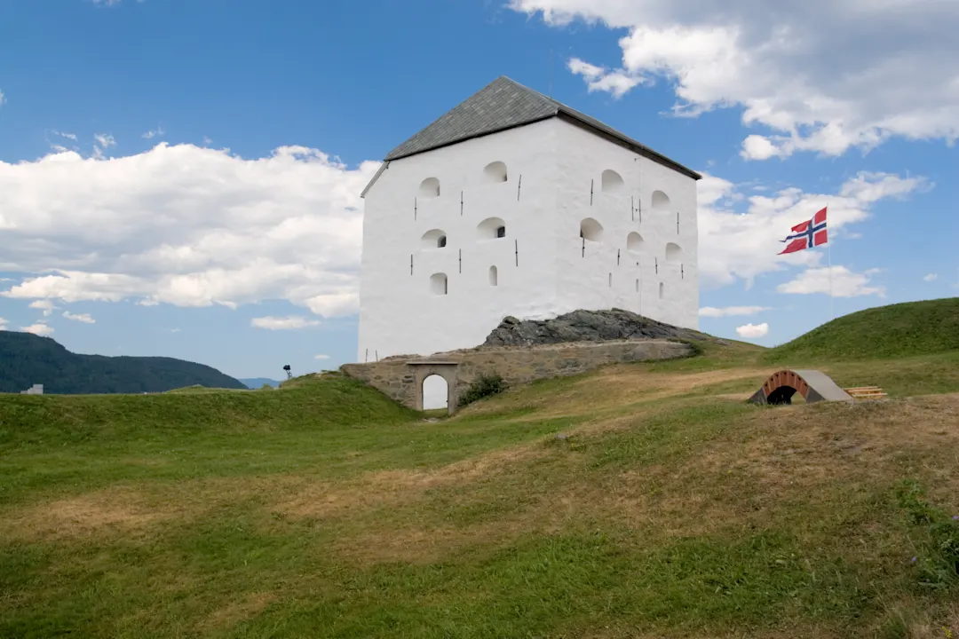 Blick auf den Kristiansen Festung in Trondheim, Norwegen. 