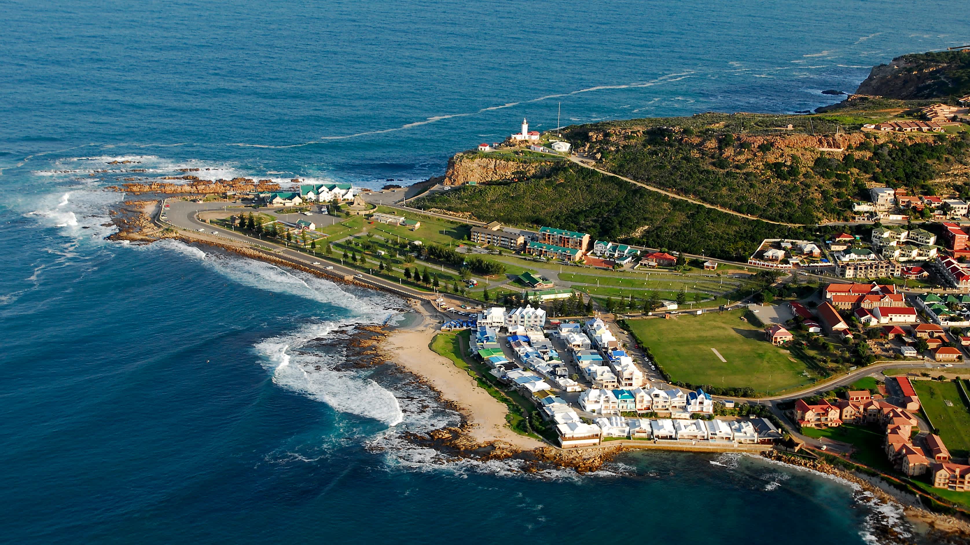 Vue aérienne de Mossel Bay en Afrique du Sud.