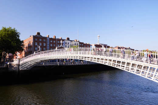 The Ha'penny Bridge in Dublin is a must-see on your trip to Ireland.