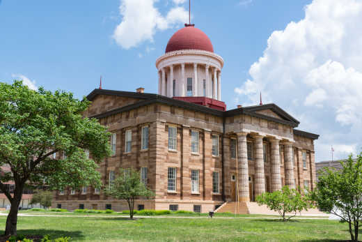 Blick auf den Old State Capitol in Springfield, Illinois, USA